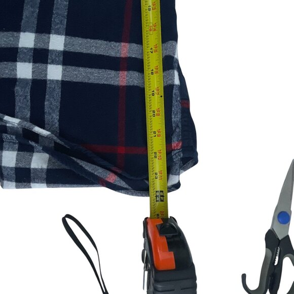 St. Johns Bay Men's Plaid Button-Up Shirt In Navy Red 2XL Cotton Blend Western - Picture 8 of 8